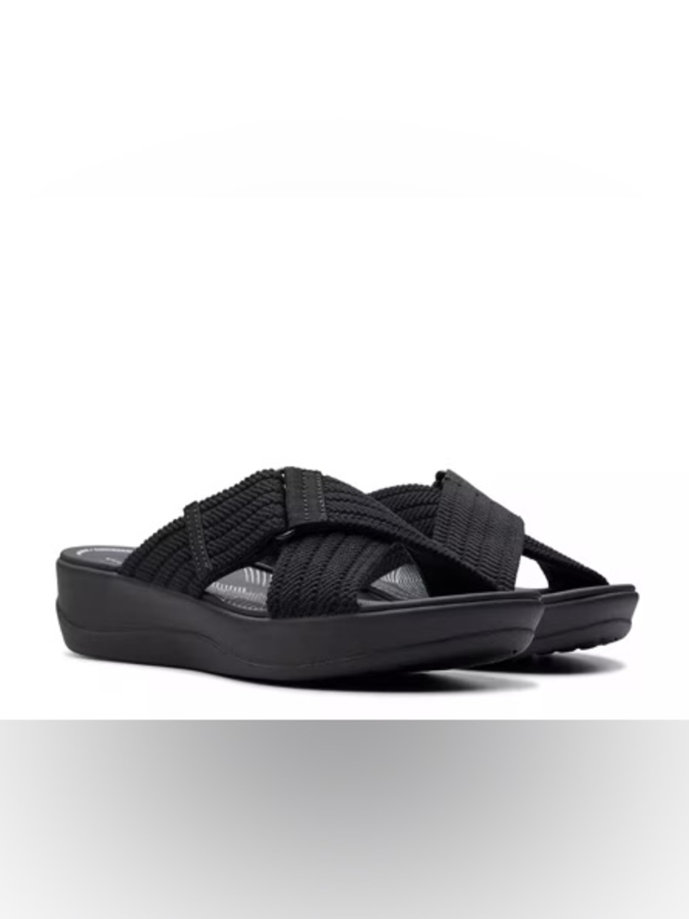 🚨Clarks Cloudsteppers Women's Black Slide Sandals | Sz: 6.5 (NWB) - Picture 3 of 8